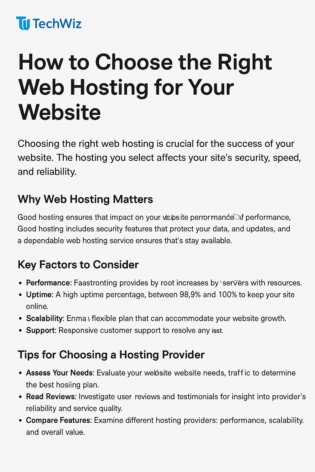 how to choose web hosting infographic