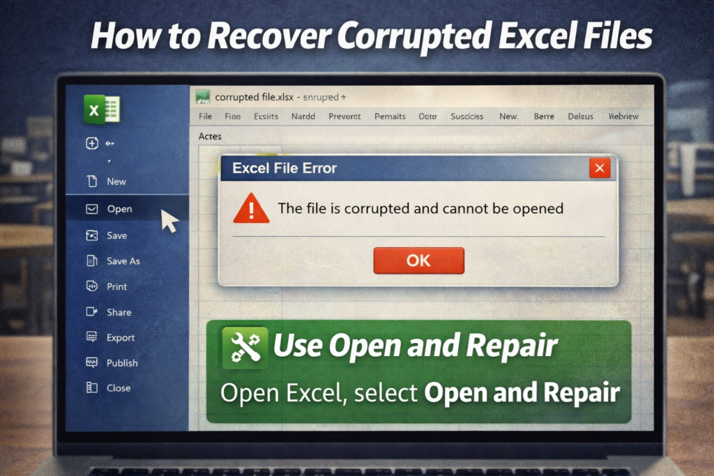 Excel file recovery techwizs P