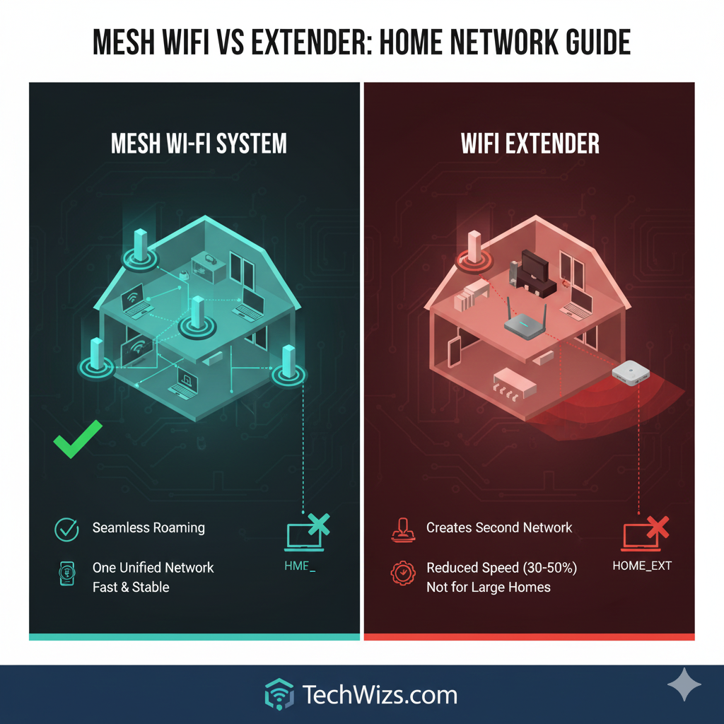 mesh wifi vs extender techwizs