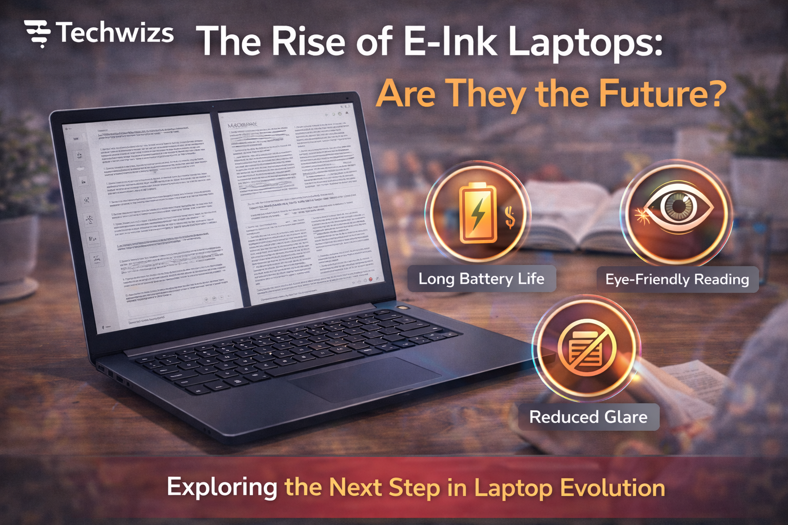 E-Ink laptops techwizs F