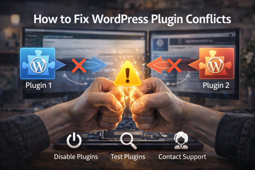 WordPress plugin conflicts techwizs P