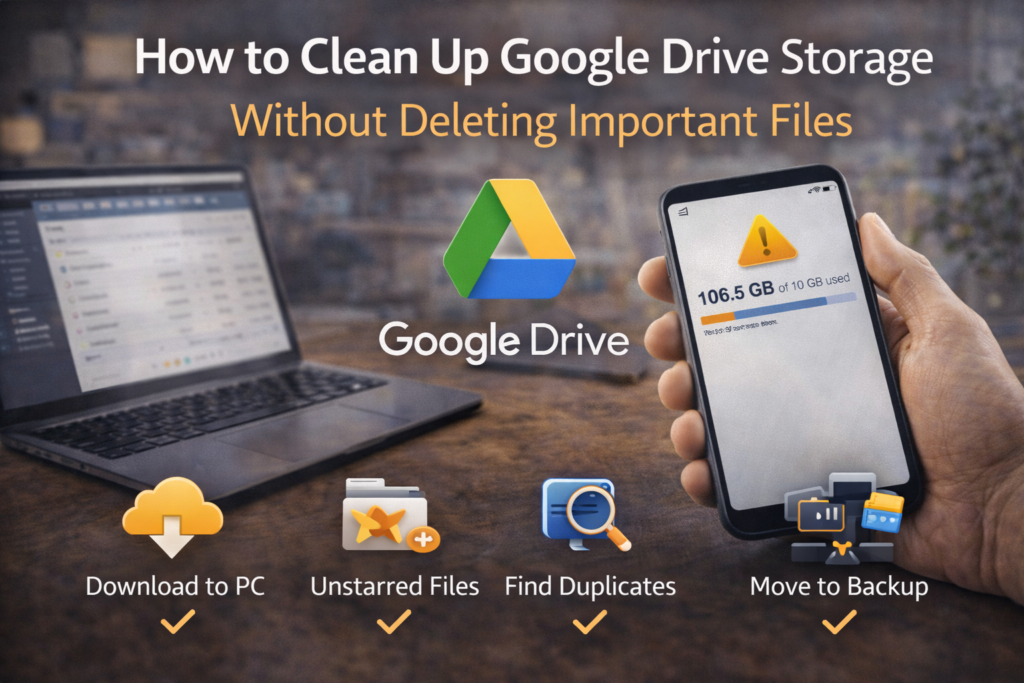 clean up Google Drive storage P