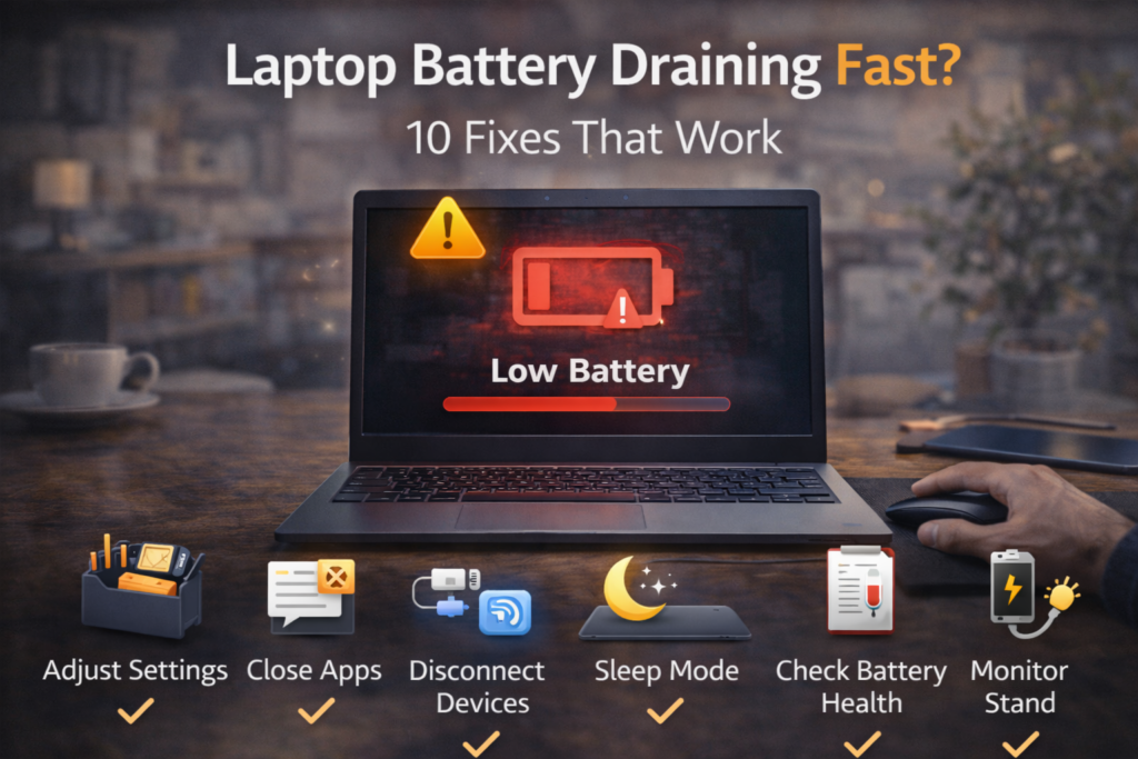 laptop battery draining fast P