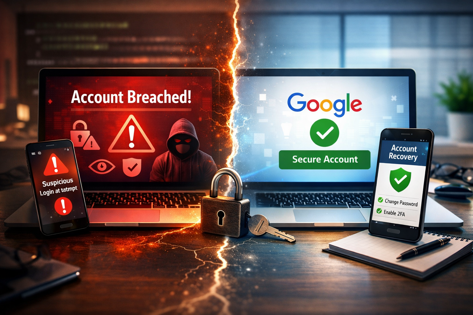 Google account compromised F