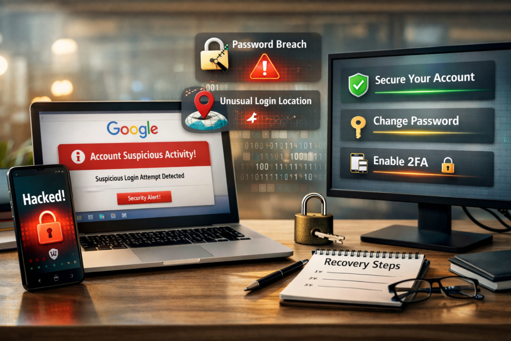 Google account compromised P