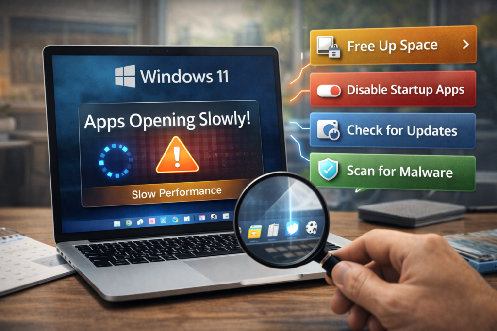 apps opening slowly Windows 11 P