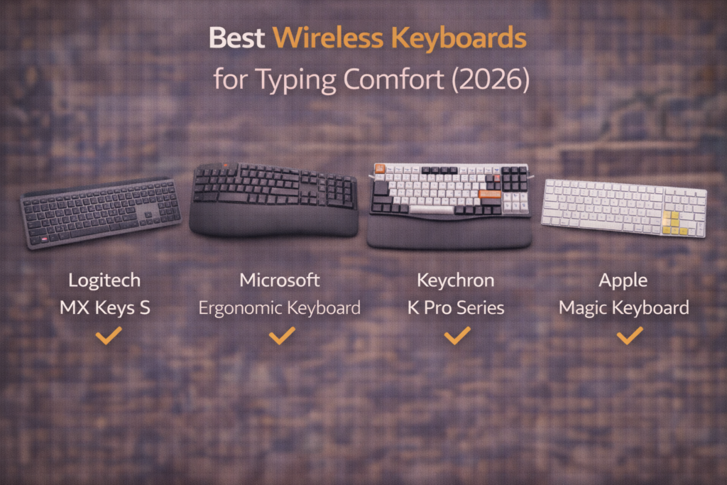 best wireless keyboards for typing comfort P