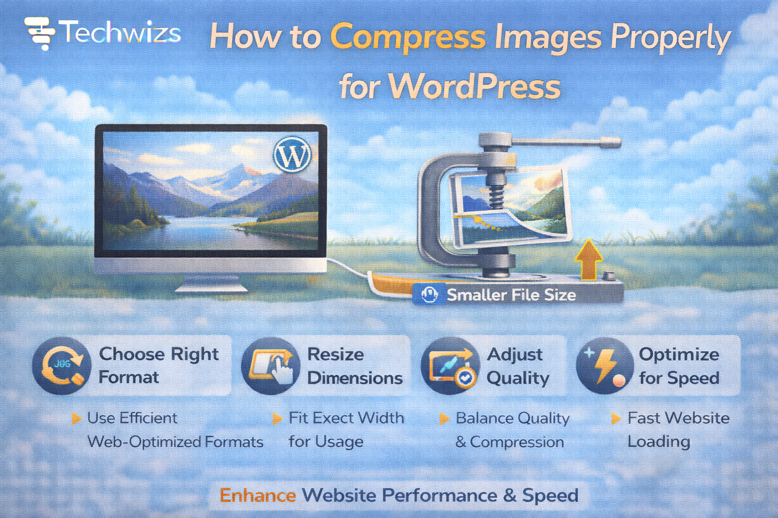 compress images properly for wordpress F