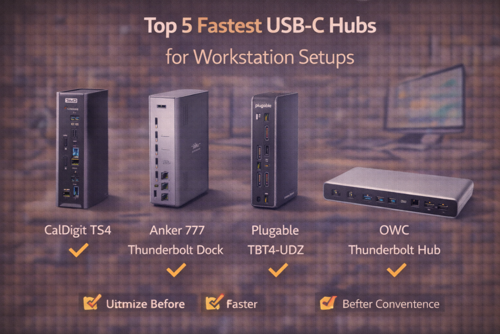 fastest usb-c hubs for workstation setups P