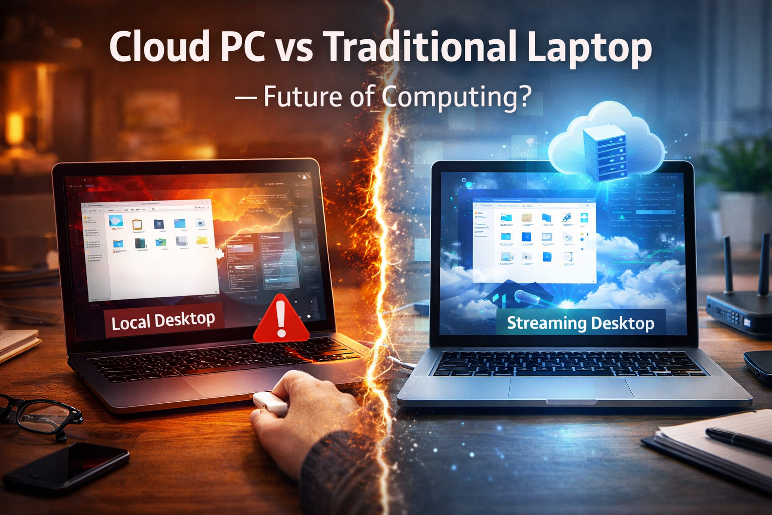 Cloud PC vs traditional laptop F