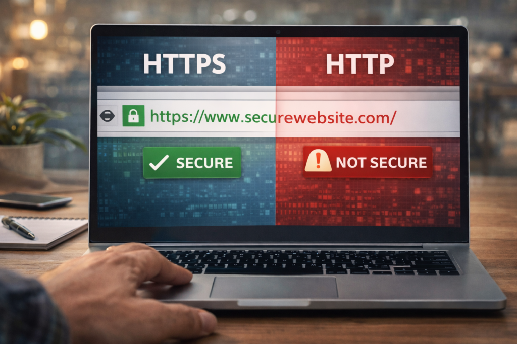 HTTPS vs HTTP not secure P