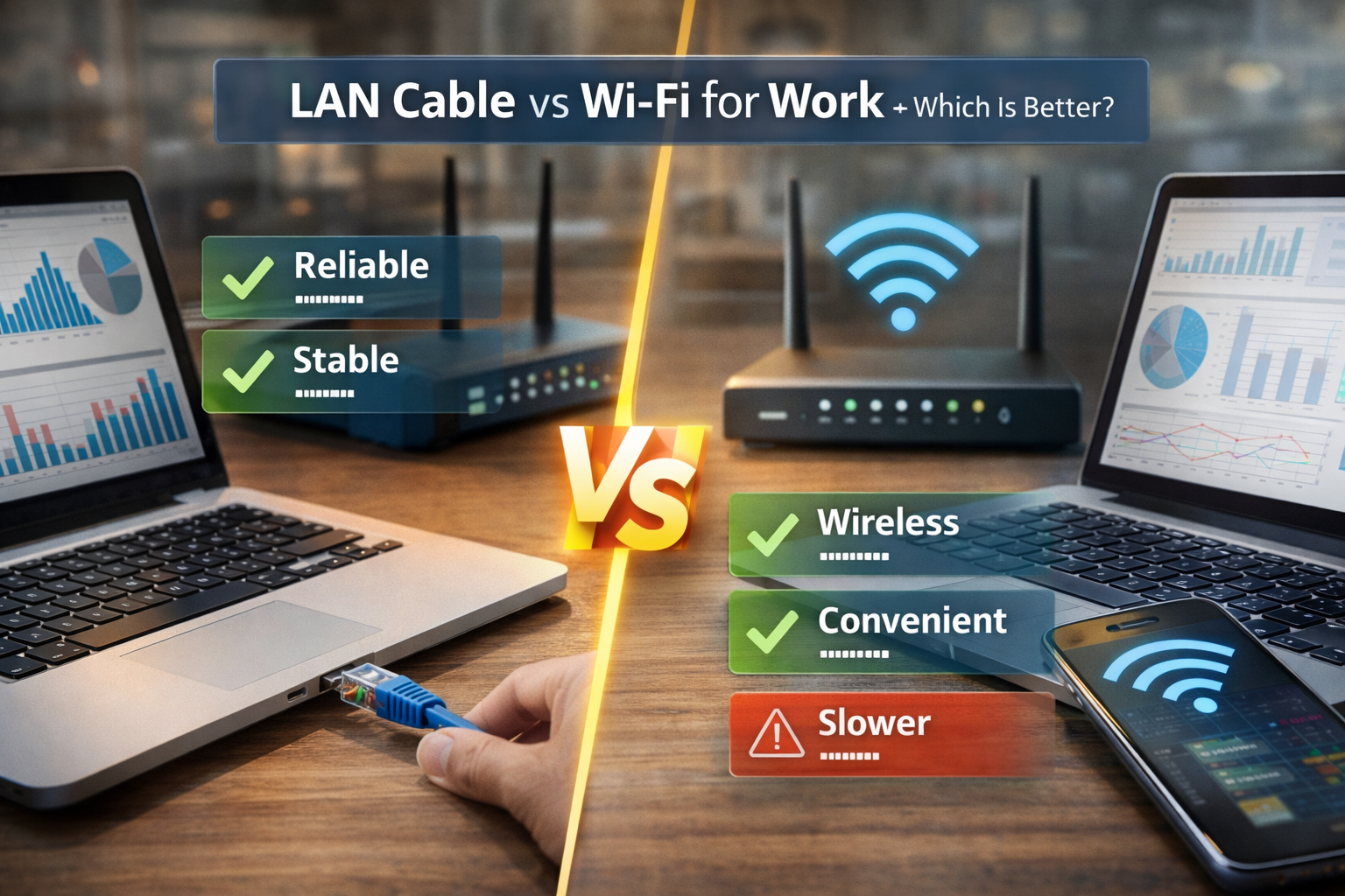 LAN cable vs WiFi for work F