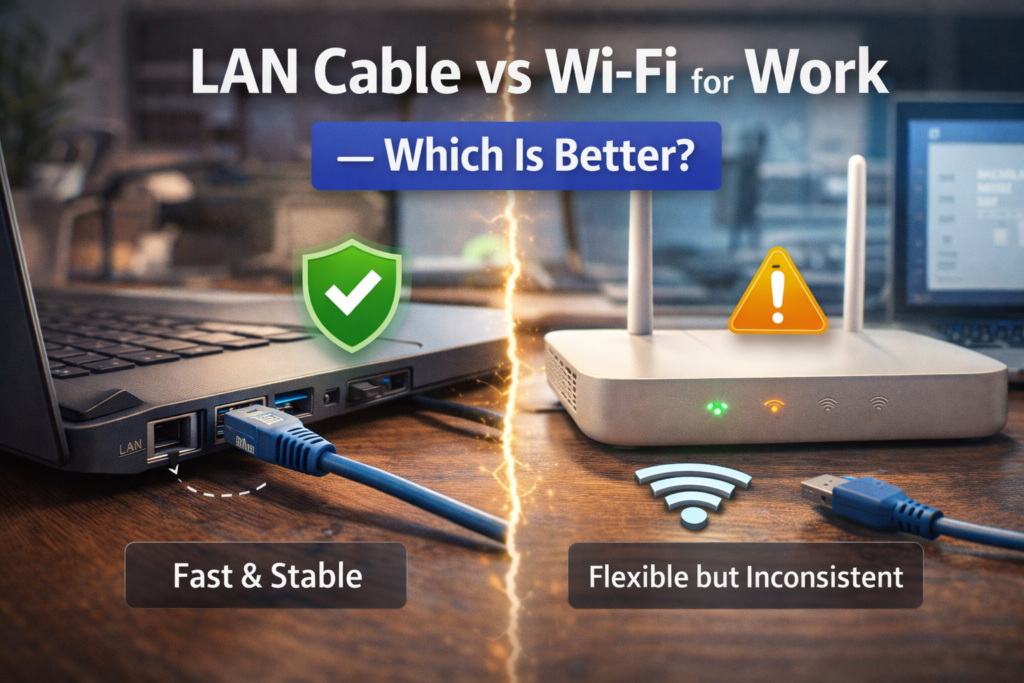 LAN cable vs WiFi for work P
