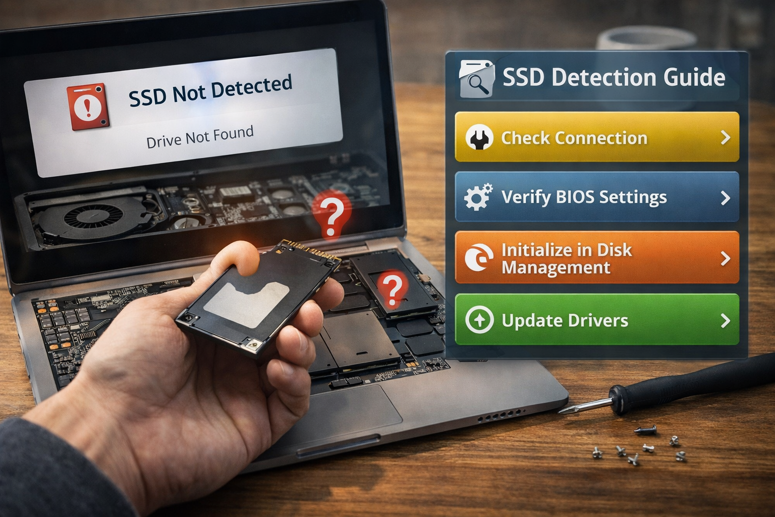 SSD not showing up F