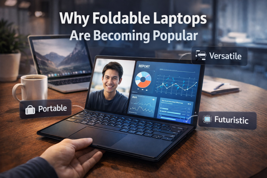 foldable laptops becoming popular P