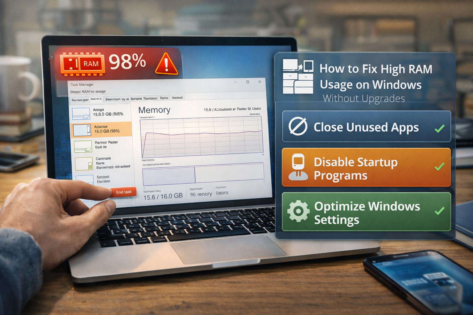 high RAM usage Windows F