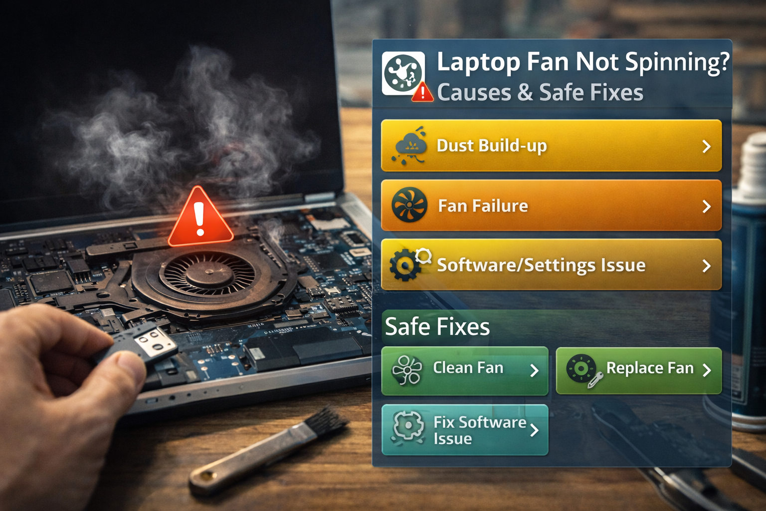 laptop fan not spinning F