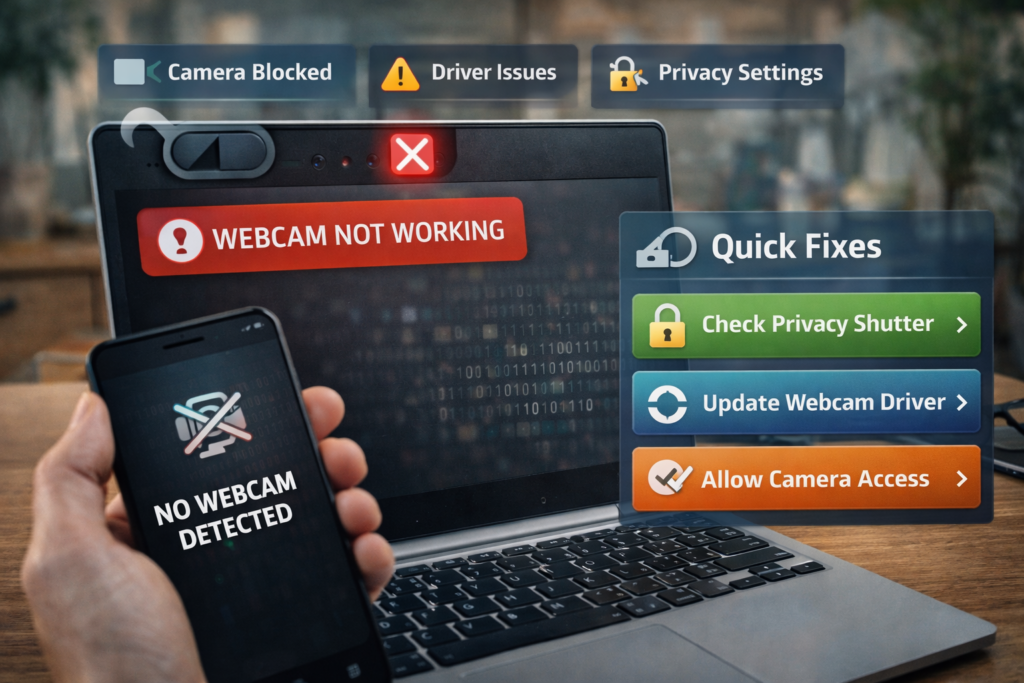 laptop webcam not working P