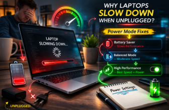 laptops slow down when unplugged F