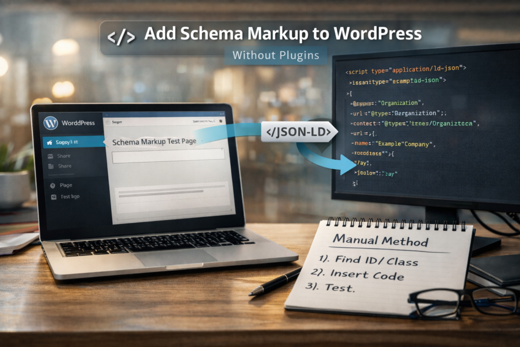 schema markup WordPress without plugins F