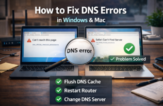 DNS errors fix Windows and Mac F