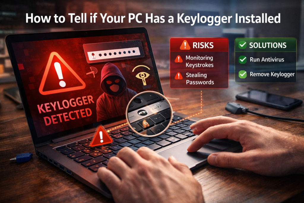 PC keylogger installed P