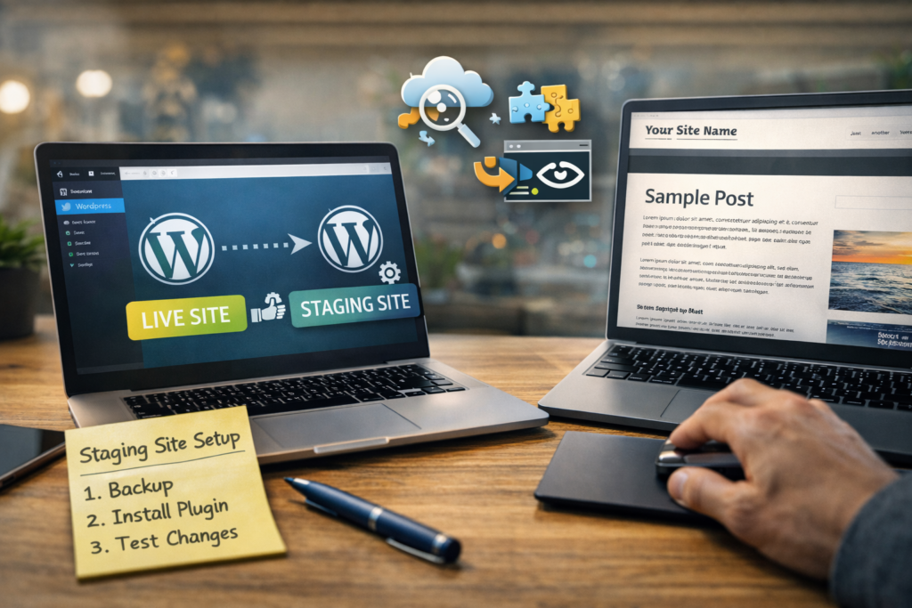 WordPress staging site P