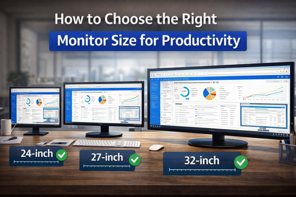 right monitor size productivity P