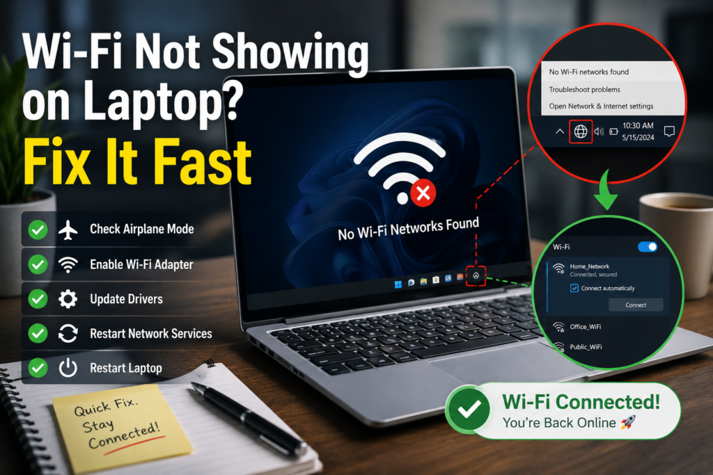 Wi-Fi not showing P