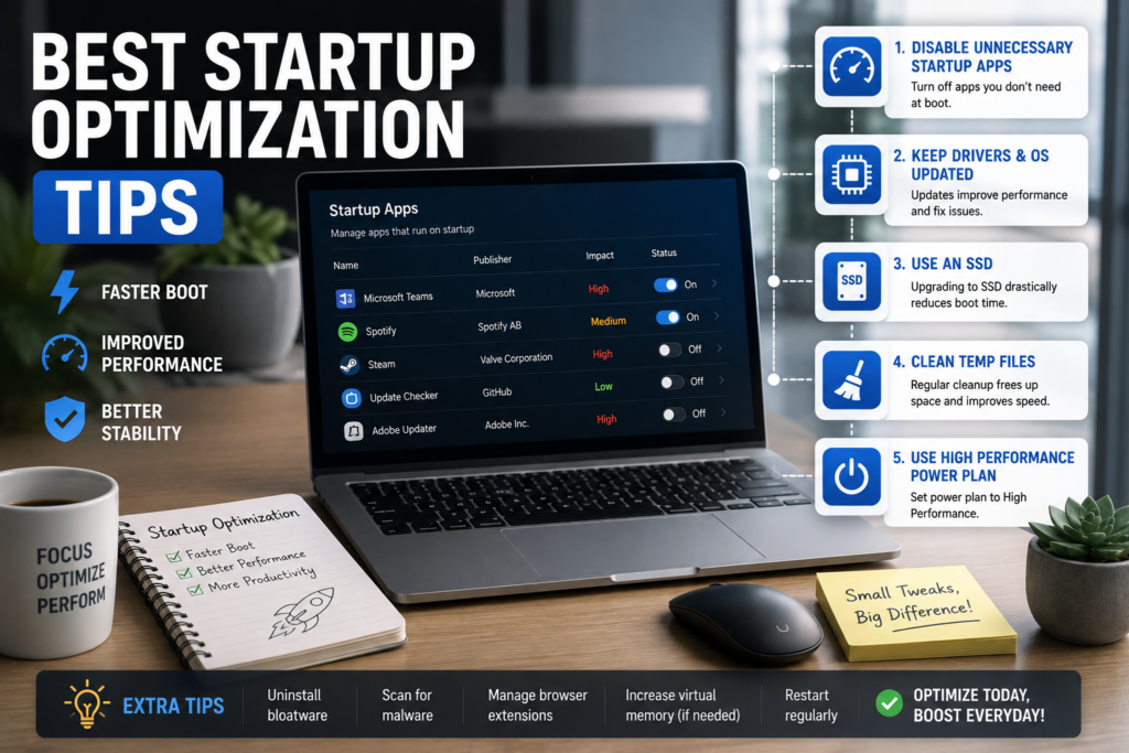 startup optimization tips P